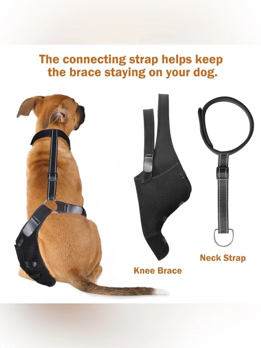 NWOB Dog Knee Brace XXL Right Leg ACL Patella Arthritis Full Wrap Hip Support.